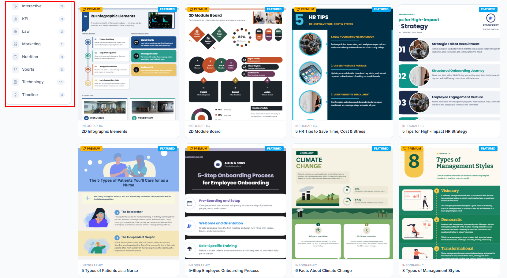 Using All Templates - Browse